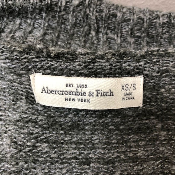 Abercrombie And  Fitch Wool Blend Soft Open Waterfall Marled Gray Cardigan XS/S - Picture 11 of 14
